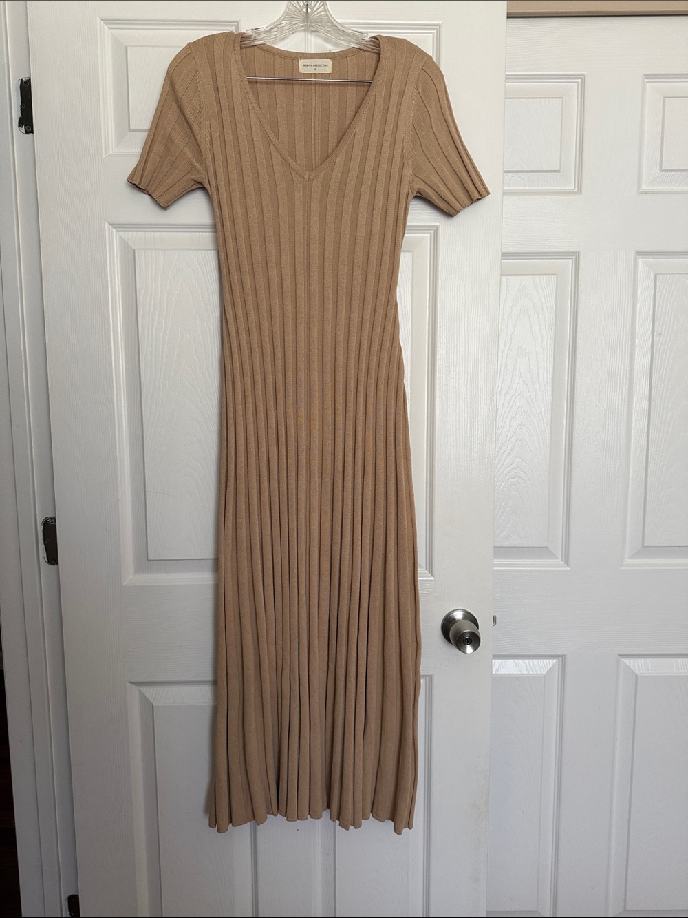Worth Collective Tan Oakley Knit Midaxi Dress XS